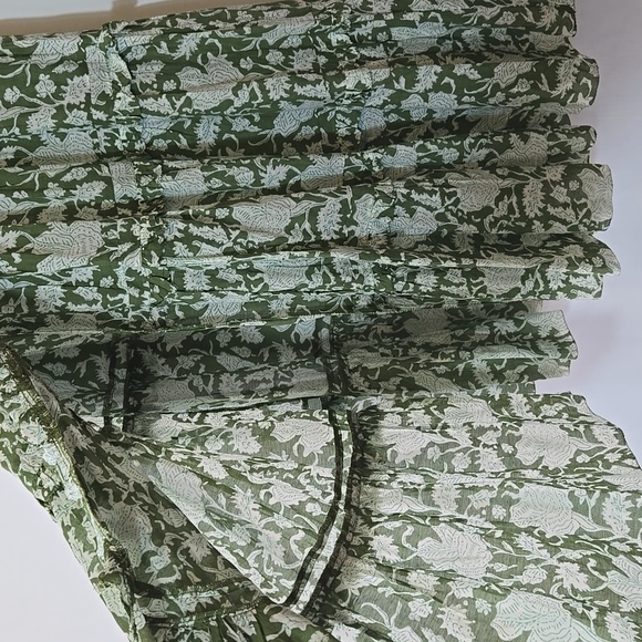 Maje Jitale‎ Floral Printed Ruffled Midi Skirt Size XL Cottagecore Travel Twee - Picture 9 of 16